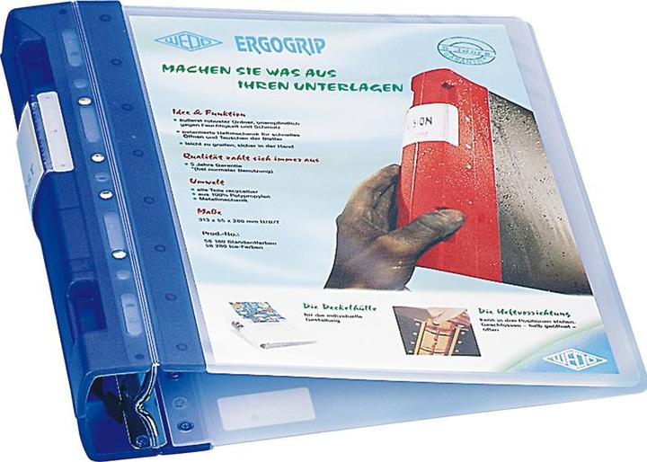 Actual product image Wedo ERGOGRIP presentation folder ICE, 56 mm, ICE blue front cover: transparent, back cover: ICE blue (A4, 56 mm, 1 Piece)