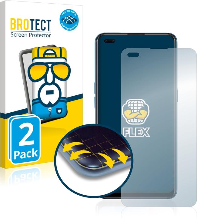 Produktbild BROTECT Full-Cover Displayschutz (2 Stück, Oppo Reno 4 5G)