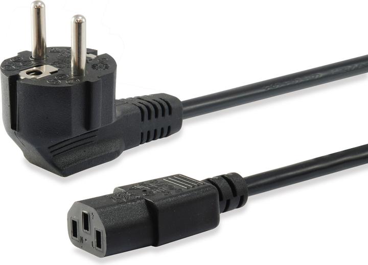 Image du produit equip Câble d'alimentation IEC Schuko -> C13 3m mâle/femelle noir (3 m)