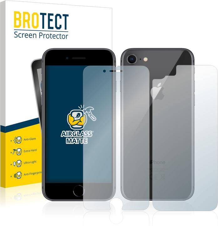 BROTECT AirGlass Panzerglasfolie Matt (1 Stück, Apple iPhone 8)