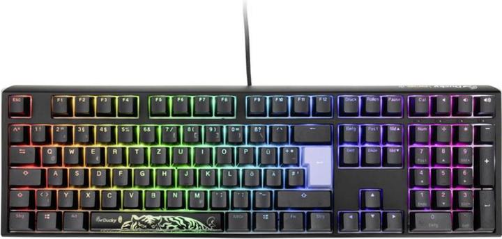 Produktbild Ducky One 3 Classic Black/White Gaming Tastatur, RGB LED - MX-Speed-Silver (DE, Kabelgebunden)