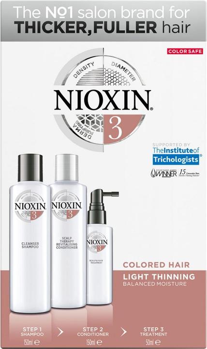 Produktbild Nioxin Starter Set 3, 2x/1x50ml (350 ml, Flüssiges Shampoo)