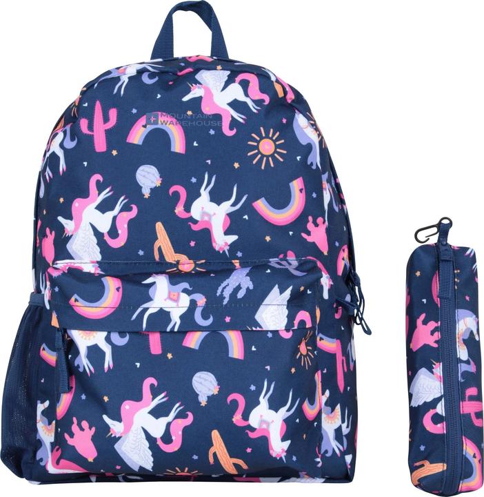 Actual product image Mountain Warehouse Bookworm Unicorn 15L Backpack & Pencil Case (15 l)