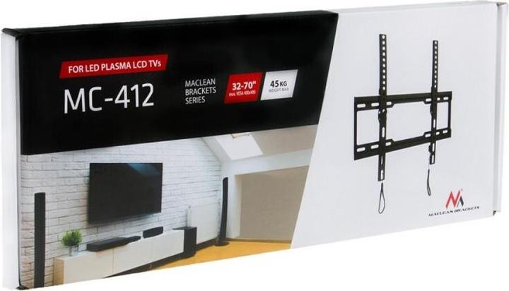 Produktbild Maclean TV-Halterung max VESA 400x400 32-70 45kg Neigungsverstellung +0°-10° MC-412 (Wand, 70", 45 kg)