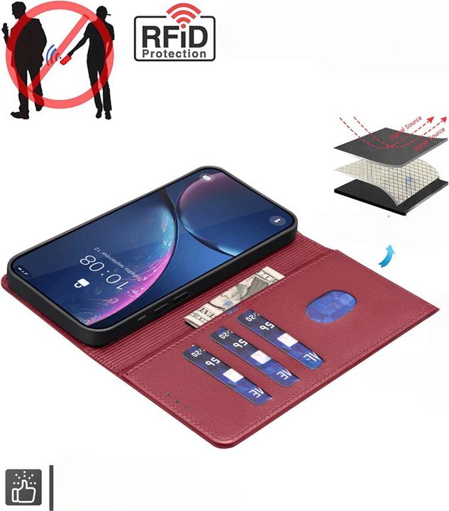 Produktbild Binfen Color Galaxy A16 - BINFEN Leder Etui Hülle mit RFID Blocker (Samsung Galaxy A16 5G)