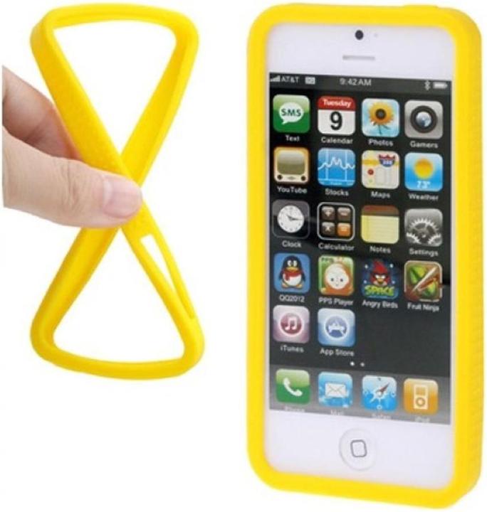 Produktbild König Design Schutzhülle Silikon Bumper für Handy iPhone 5 & 5s Gelb (Apple iPhone 5)