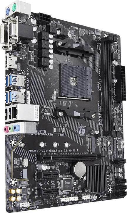 Produktbild Gigabyte GA-A320M-S2H (AM4, AMD A320, mATX)