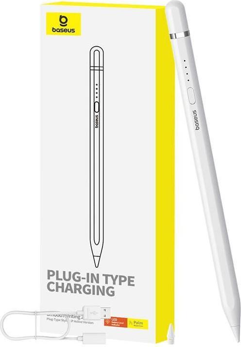 Actual product image Baseus Active stylus Smooth Writing Series with plug-in charging, lightning (White)
