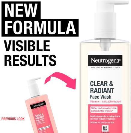 Actual product image Neutrogena Clear & Radiant Face Wash (Gel, 200 ml)