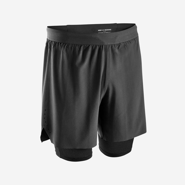 Actual product image Kiprun Laufshorts Herren Tights 2-in-1 - schwarz (XL)