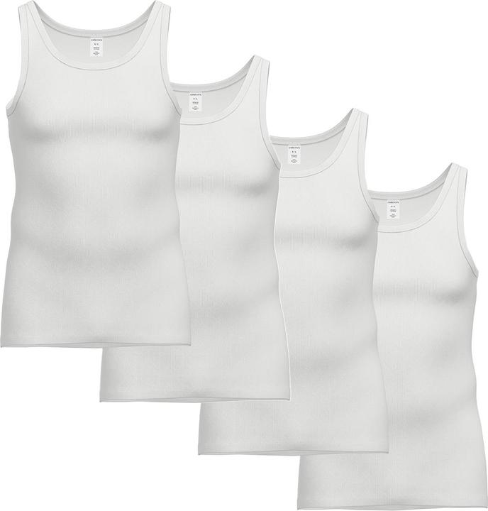 Ammann 4er Pack Organic Cotton Doppelripp Unterhemd / Tanktop