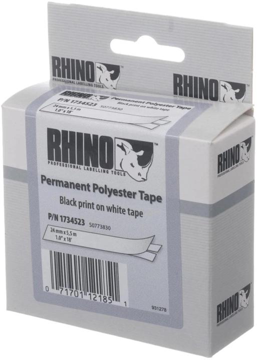 Produktbild Dymo Rhino ID1 Polyesterband, weiss (2.40 cm, Mehrfarbig)