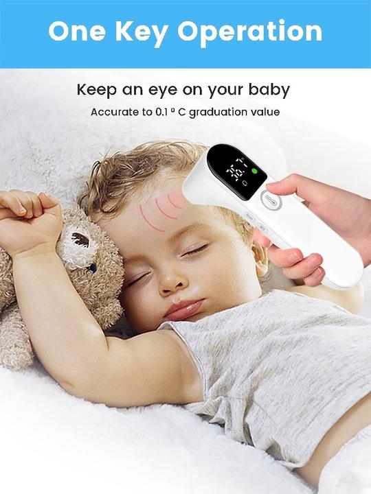 Actual product image PhoneLook Infrarot Fieberthermometer für Babys Digitales kontaktloses Stirn- und Ohrthermometer (Forehead, Ear, Non-contact)