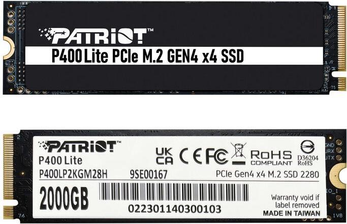 Produktbild Patriot P400 Lite (2000 GB, M.2 2280)