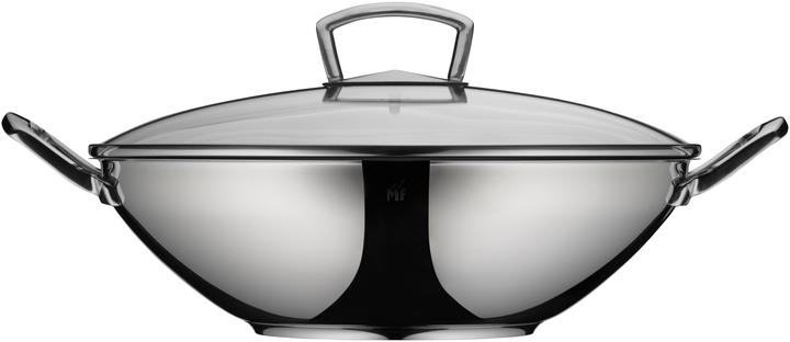 Produktbild WMF Wok Wokpfanne 36cm mit Glasdeckel Induktion Edelstahl (36 cm, Wok Pfanne, Edelstahl)