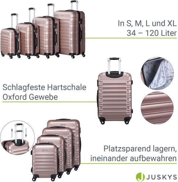 Image du produit Juskys Set de valises rigides Rome (120 l, Bagage à main (jusqu'à 50l), M (50 - 90l), L (90 - 115l), XL (à partir de 115l))