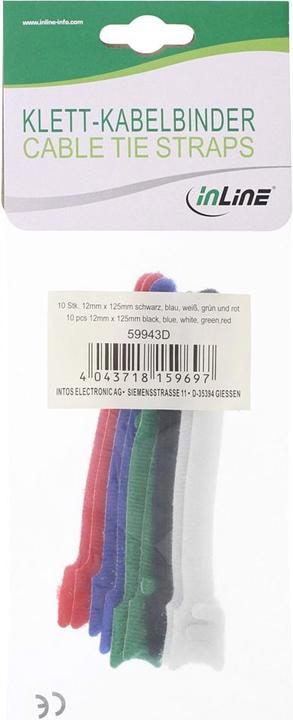 Image du produit InLine Attache de câble Fermeture Velcro (Serre-câbles velcro, 125 mm, 10 pcs)