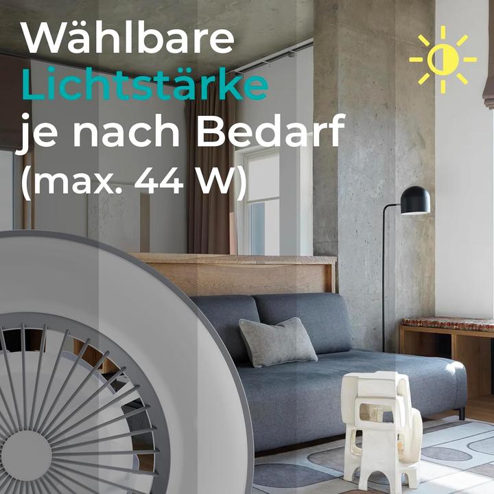 Produktbild Noaton Deckenventilator Vega mit LED-Beleuchtung & Lautsprecher (45 dB)