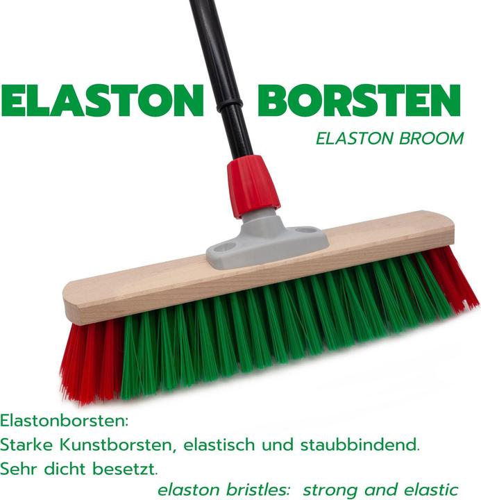 Produktbild Novaliv Kehrbesen Besen mit Teleskopstiel Strassenbesen mit Stiel Gartenbesen Industriebesen Hofbesen (1 Stk.)