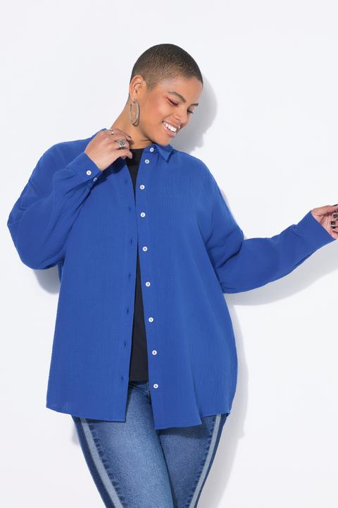 Produktbild Studio Untold Musselin Bluse, oversized, Hemdkragen, Langarm (42, 44)