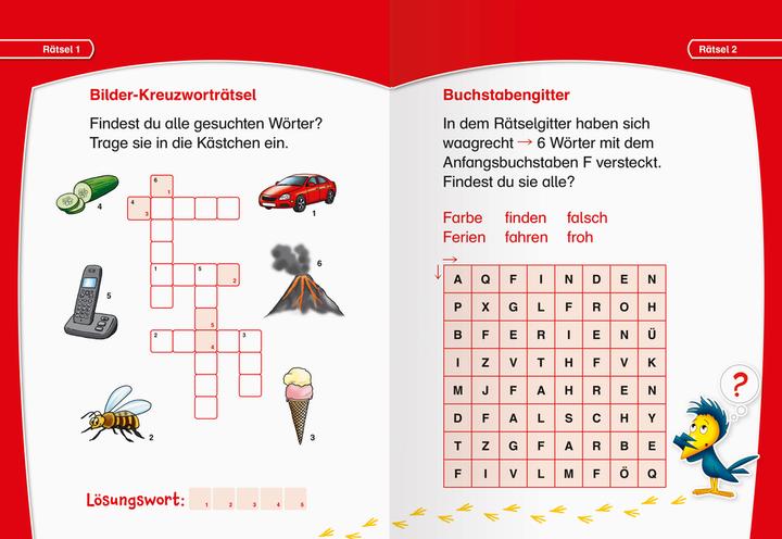 Produktbild Ravensburger Leserabe Rätselspass - Kreuzworträtsel zum Lesenlernen - 1. Lesestufe (Deutsch, Katrin Merle, Martine Richter, Heribert Schulmeyer, 2022)