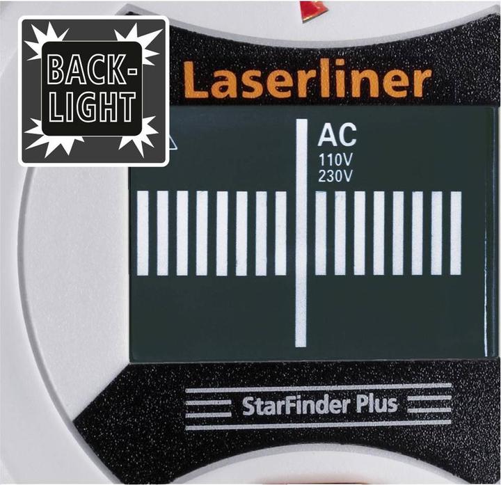 Actual product image Laserliner Locating device StarFinder Plus 080.972E Locating depth (max.) 40mm