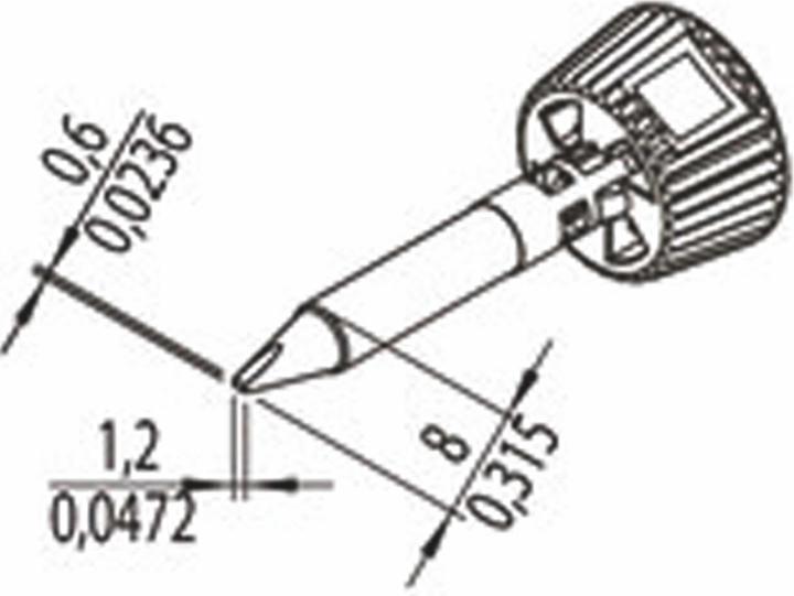 Produktbild 0142CDLF12/SB Lötspitze Spitzen-Grösse 1.20 mm Inhalt 1 St. (Lötspitze)