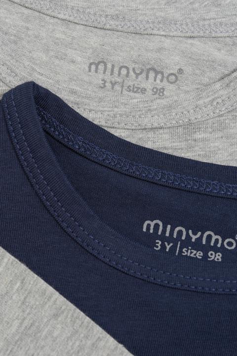 Immagine prodotto Minymo Maglietta Basic 34 L/S da bambino (confezione da 2) (140)