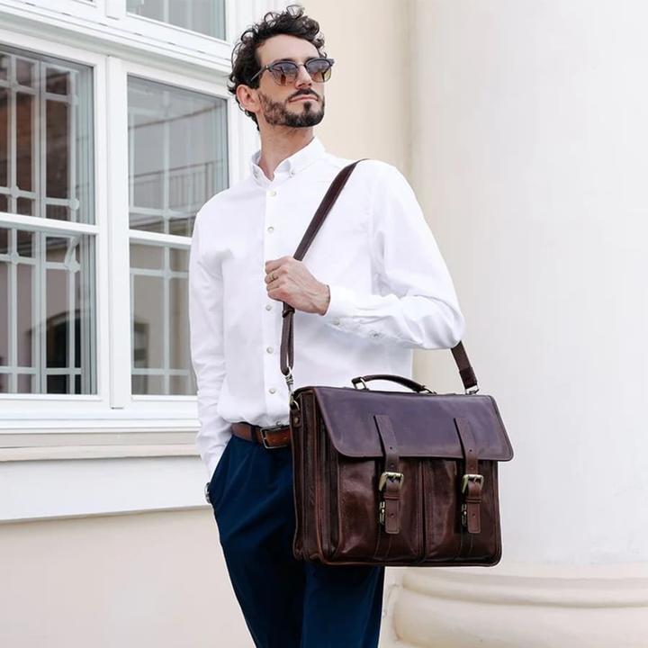 Immagine prodotto Only-Bags.Store Cartella in pelle, borsa a tracolla, borsa messenger