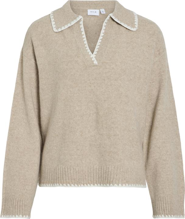 Vila V-Ausschnitt Strickpullover (M)