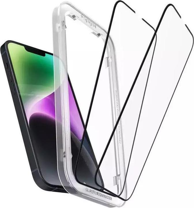 Actual product image Spigen Alm Glass (1 Piece, Apple iPhone 13, Apple iPhone 13 Pro)