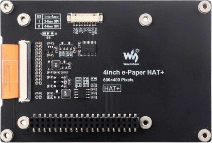 Actual product image WaveShare 600×400 4inch colour E-Ink display Raspberry HAT+