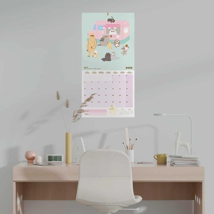 Actual product image Pusheen Wall Calendar 2022 from the Foodie Collection 30 x 30 cm (30 x 30 cm, German)