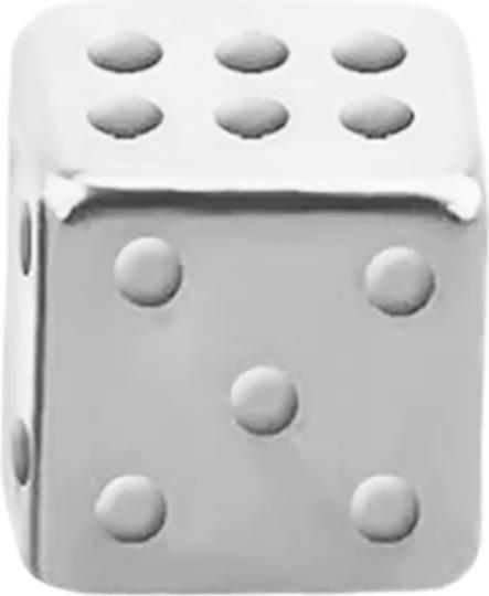 Star Piercing Würfel silber (Chirurgenstahl 316L)
