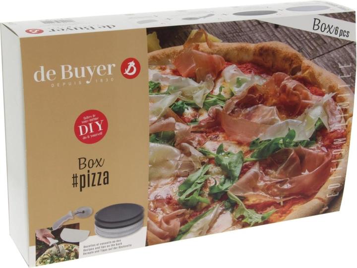 de Buyer Set of 6 #PIZZA: baking racks+pizza wheel+teighorn