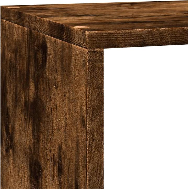 Actual product image VidaXL Room divider Bookcase Standing shelf Staircase shelf 3 steps Smoked oak (137.5 x 29 x 103.5 cm)