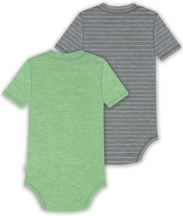 Image du produit Normani Lot de 2 bodies manches courtes bébé mérinos "Tihoi" - 9321 (74)