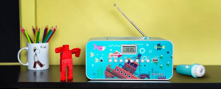 Immagine prodotto Muse M29KB Lettore CD per bambini CD, FM, USB Con microfono (FM, PLL, MW)
