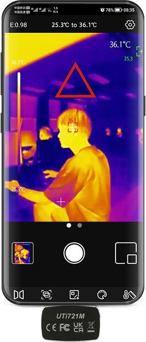Actual product image Uni-T UTi720M Smartphone Thermal Imaging Camera for Android