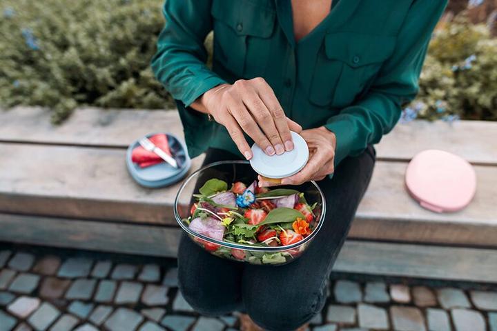 Produktbild micasa Salatbox Ellipse - Nordisches Grün