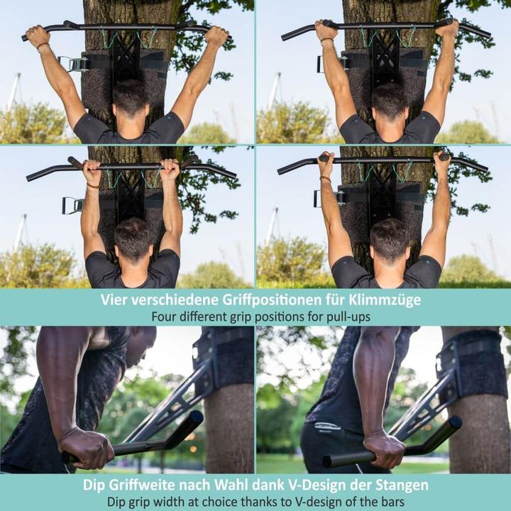 Actual product image Pullup & Dip Mobile Klimmzugstange und Dip-Stange für outdoor Training, über 35 Übungen, weltweit einzigartig