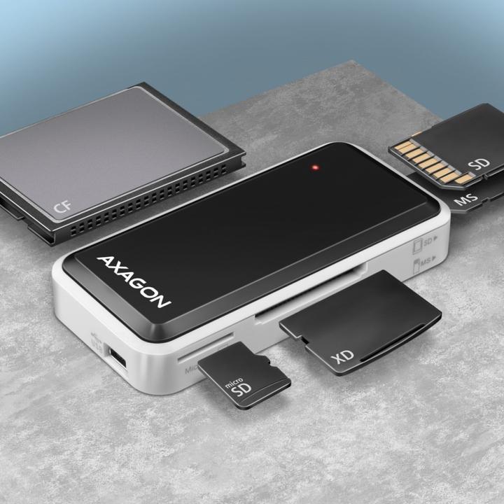 Actual product image Axagon CRE-X1 - CF - CF Type II - MMC - MMC Mobile - MMCmicro - MS Duo - MS PRO - Memory (USB 2.0)
