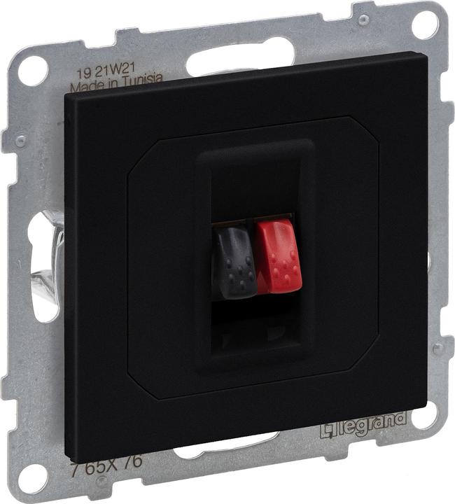 Image du produit Legrand SEANO connecteur pour haut-parleur 1x avec bornes à ressort (rouge/noir) 1x, noir, 765376
