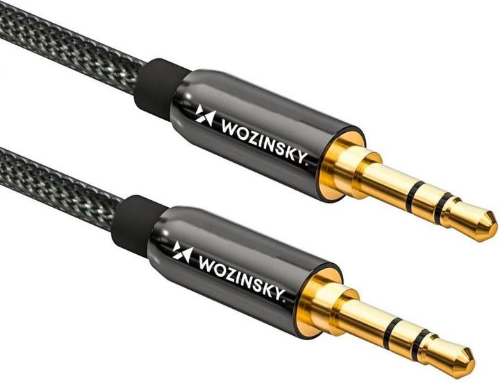 Wozinsky universal mini jack cable 2x AUX cable 3 m black (3 m)