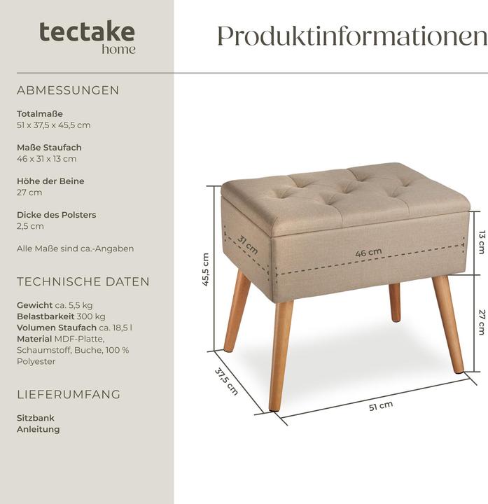 Actual product image tectake Ranya (51 cm)
