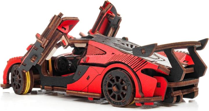 Produktbild Eco Wood Art 3D Holz Modellbausatz - Racing Car - Gelb (237 Teile)