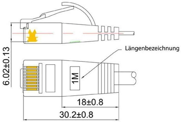 Immagine prodotto Wirewin Cavo di rete (UTP, CAT6, 0.25 m)
