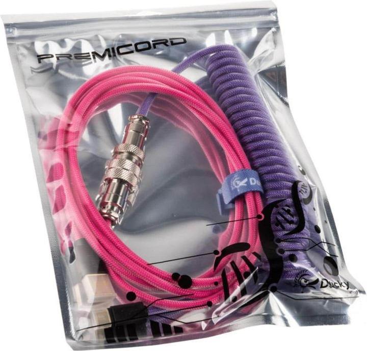 Image du produit Ducky Câble spiralé Premicord Joker, USB Type C vers Type A (1.80 m, USB 2.0)