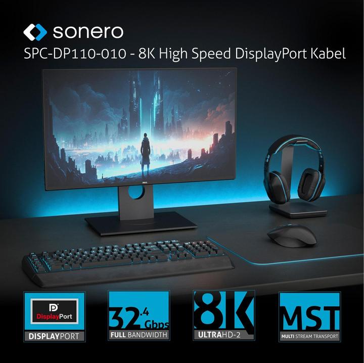 Produktbild Sonero DisplayPort  — DisplayPort (3 m, DisplayPort)