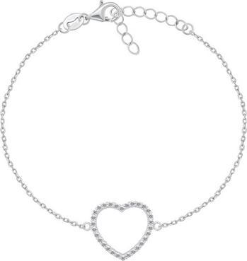 Brilio Silver - Charming silver bracelet with a heart BRC22W